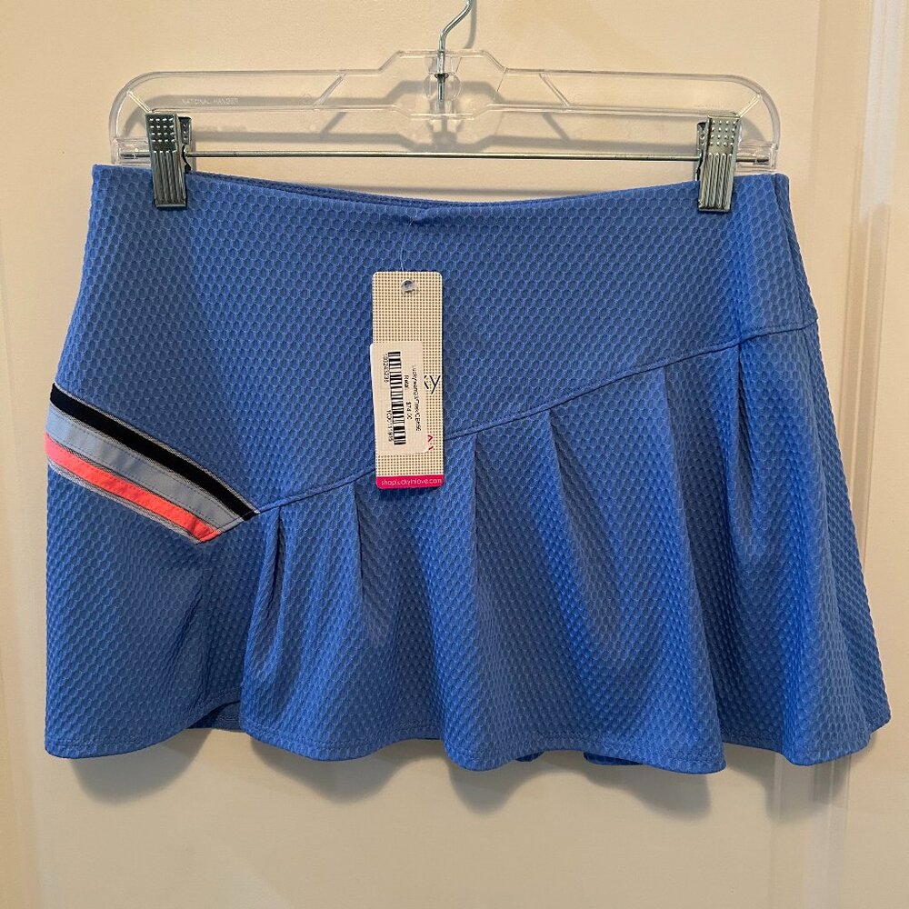 Lucky In Love Athletic Skort Blue Pleated Size Medium